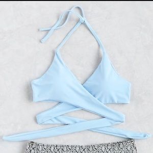 Light blue bikini top